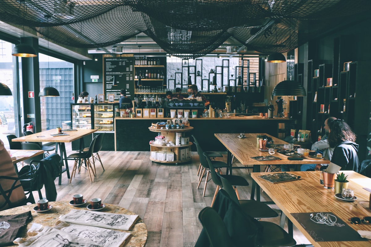 Example café website built by Aclude